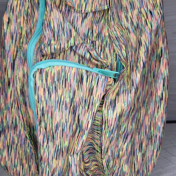 KAVU Ropercise Rope Sling Crossbody Bag Multicolor Neon Stripe Pattern EXCELLENT - Picture 2 of 9